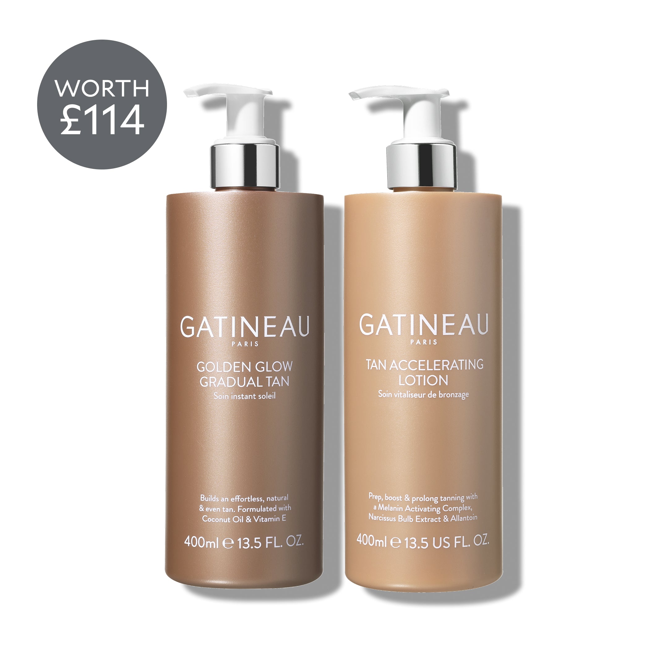 ボディクリーム Gatineau Golden Glow Gradual Tan 75ml Golden Glow Gradual Tan & Tan Accelerating Lotion Duo – Gatineau