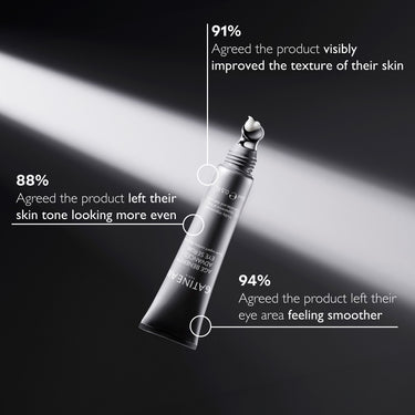 Age Benefit Advanced Eye Serum with beam of light behind